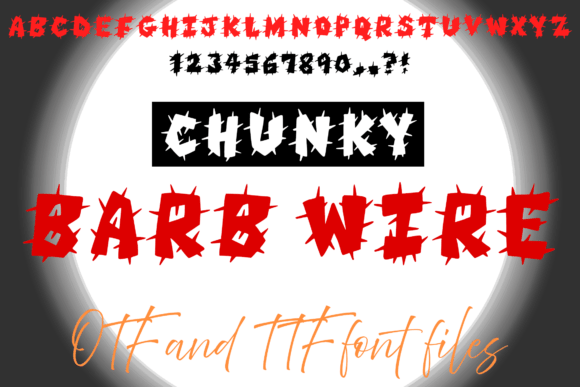 Chunky Barb Wire: A Bold Display Font for Impactful Design