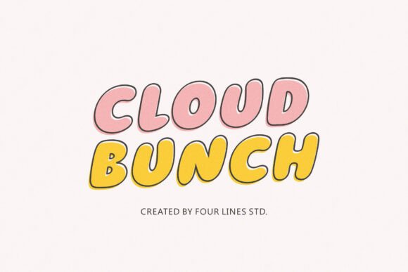 Cloud Bunch: A Playful Typeface for Modern Editorial Design