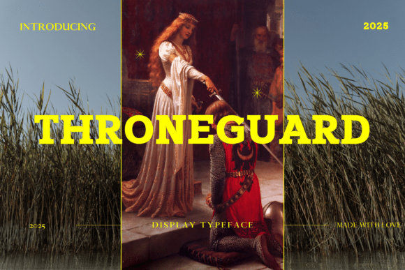 Throneguard: A Regal Display Font for Editorial Design